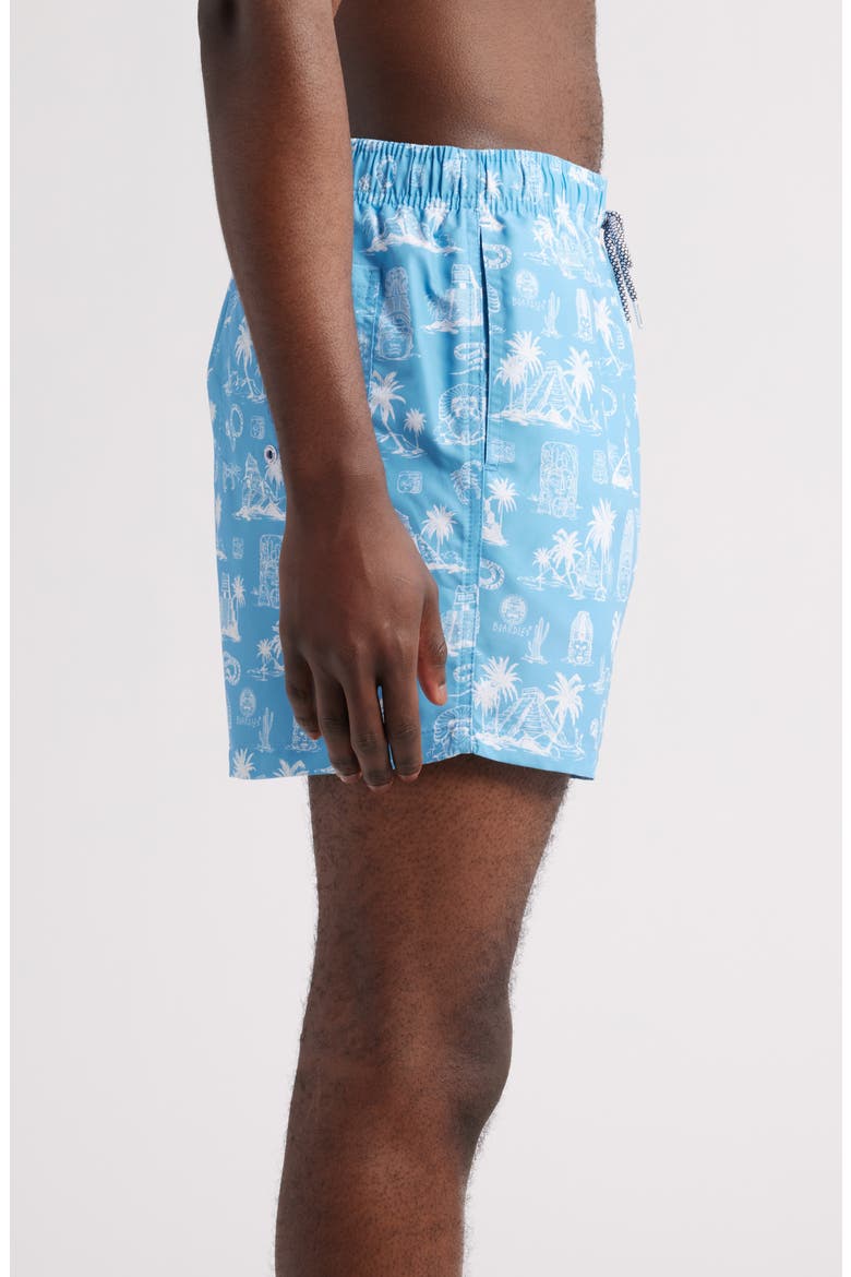 Printed Swim Trunks, Alternate, color, BLUE
