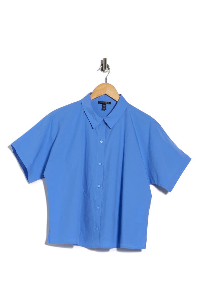 Classic Collared Organic Cotton Shirt, Alternate, color, ULTRAMARINE