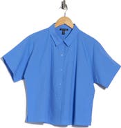 Eileen Fisher Classic Collared Organic Cotton Shirt