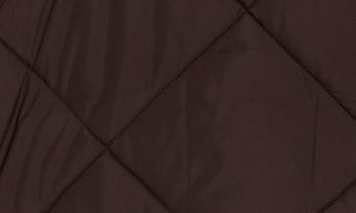 Sam Edelman Hooded Long Quilted Puffer Jacket In Brown