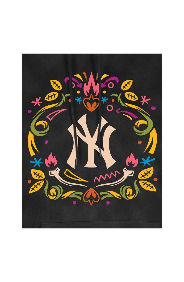 New Era Women's New Era Black New York Yankees Día de Muertos Mineral Wash Hoodie Sweatshirt, Alternate, color, Black
