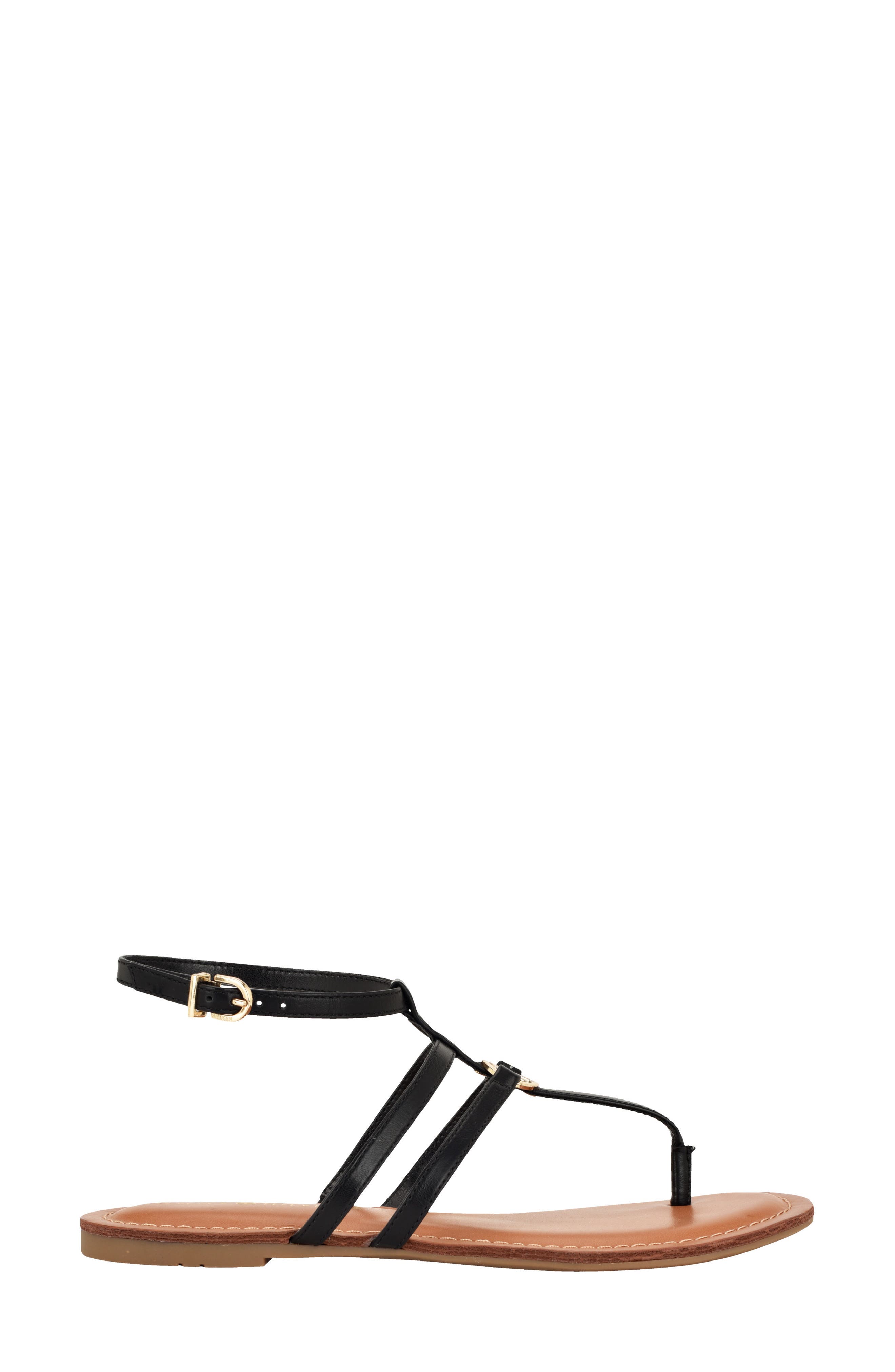 Tommy Hilfiger Lincoe T-Strap Sandal, Alternate, color, Black/ Black/ Black