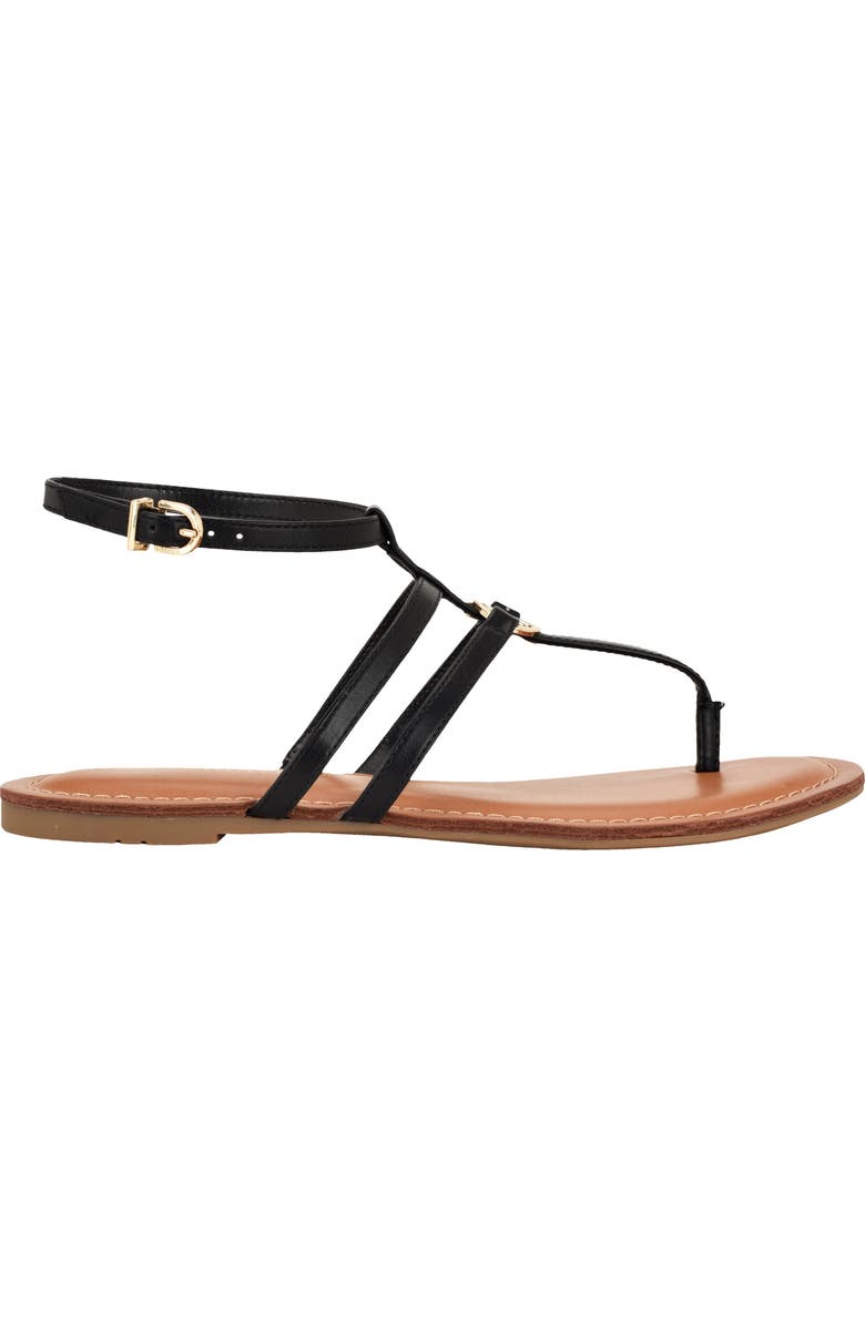 Tommy Hilfiger Lincoe T-Strap Sandal, Alternate, color, Black/ Black/ Black