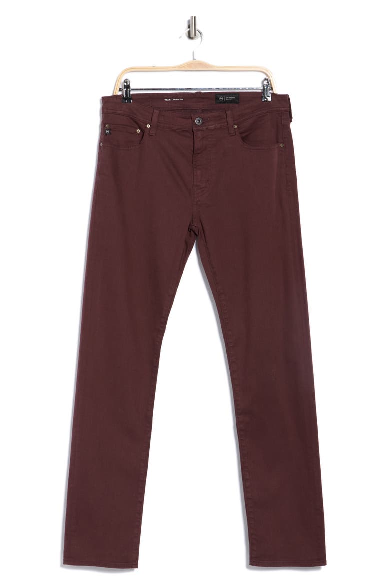 Tellis Modern Slim Pants, Alternate, color, PINOT NOIR