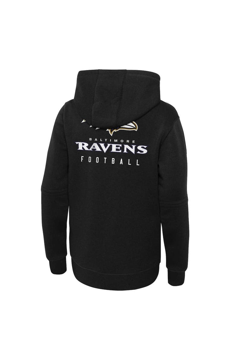 Nike Youth Nike Black Baltimore Ravens 2023 Sideline Club Fleece Pullover Hoodie, Alternate, color, 