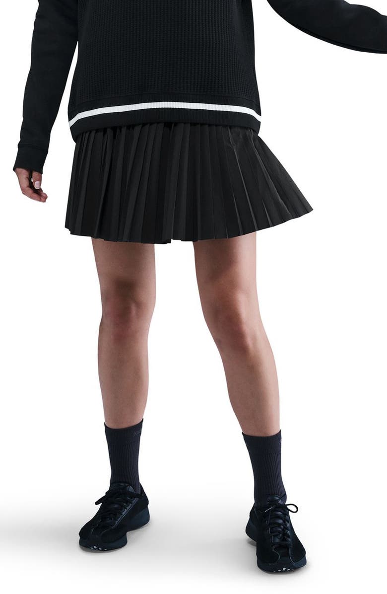 Nike Sportswear Pleated Miniskirt, Main, color, 010 Black/ Sail