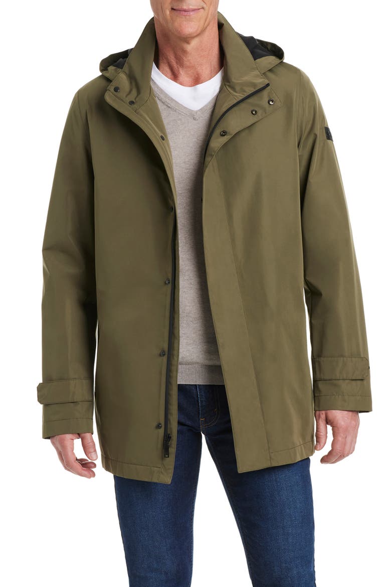 Raintek Hooded Jacket, Alternate, color, DARK OLIVE