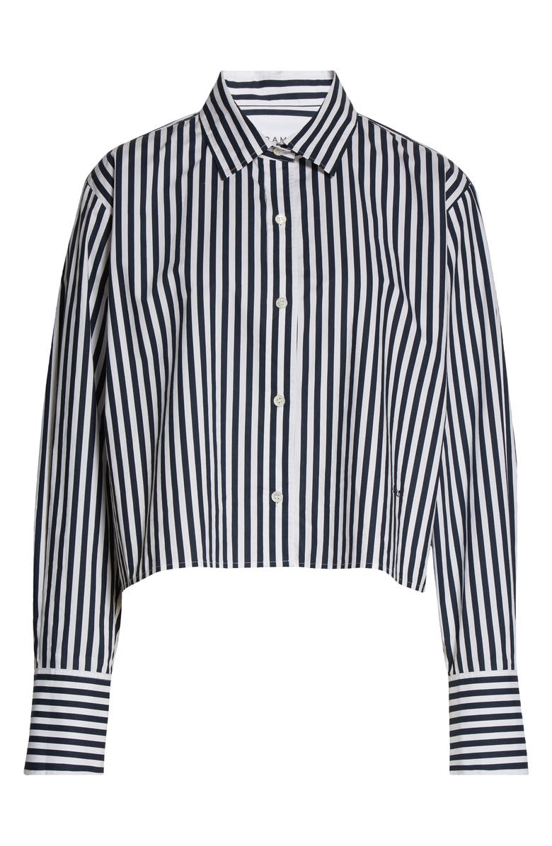 FRAME The Cutoff Stripe Oversize Shirt, Alternate, color,