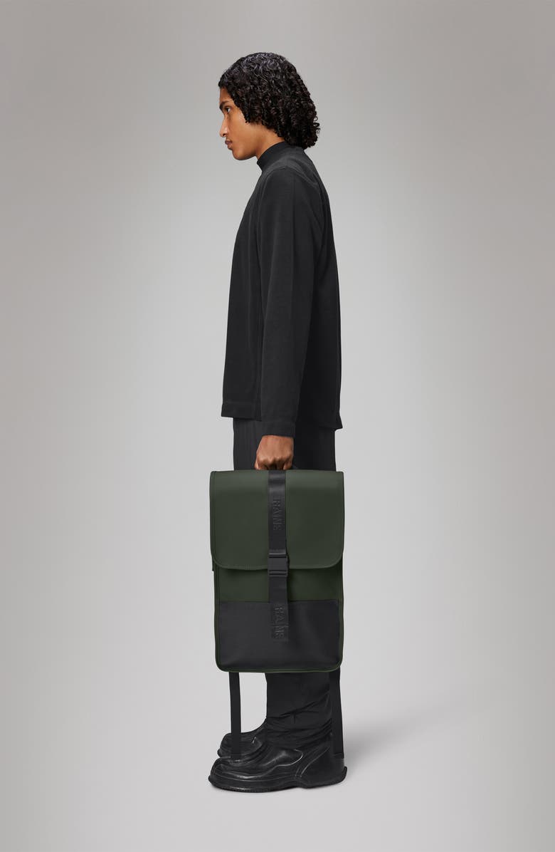 Rains Waterproof Backpack, Alternate, color, Green