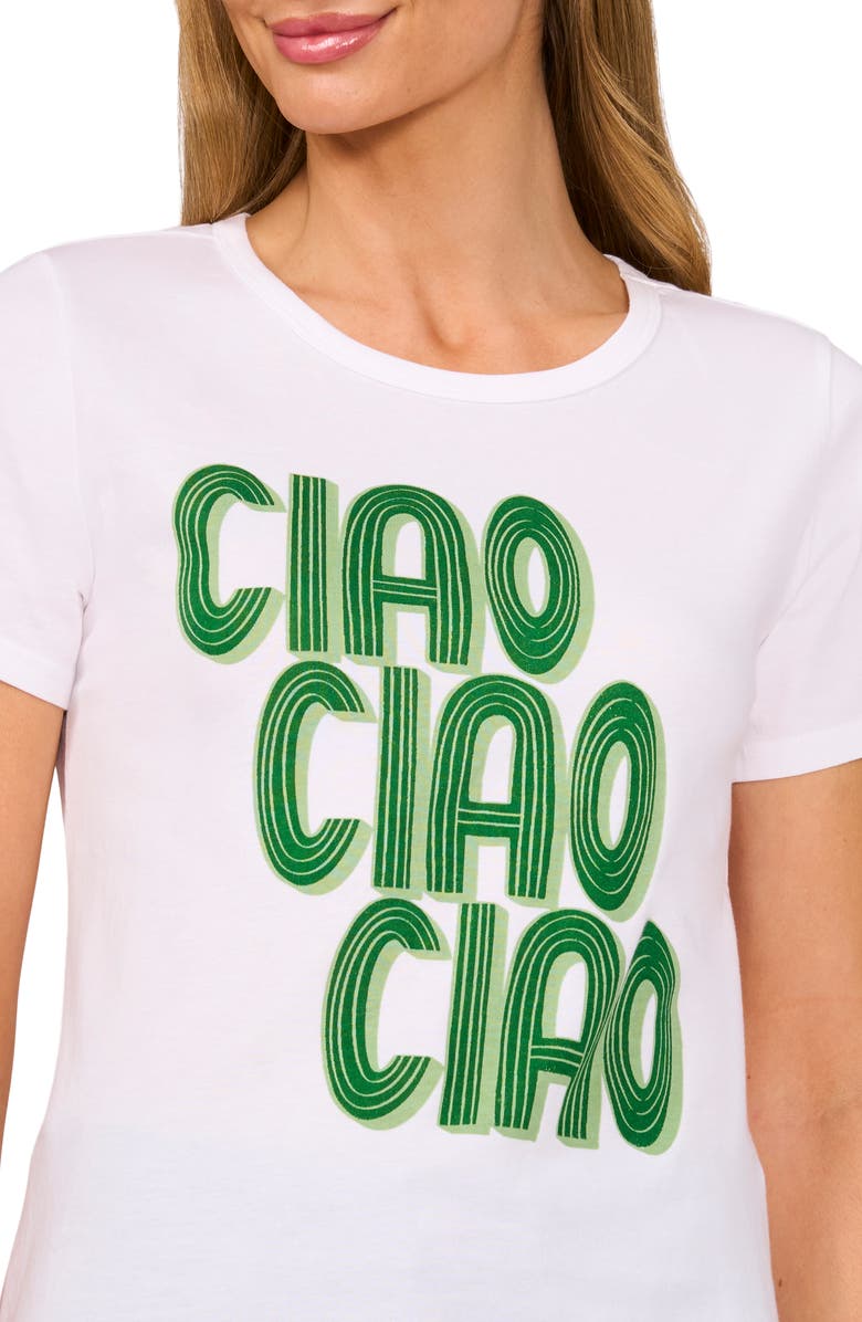 CeCe Ciao Crewneck Cotton Graphic T-Shirt, Alternate, color, 