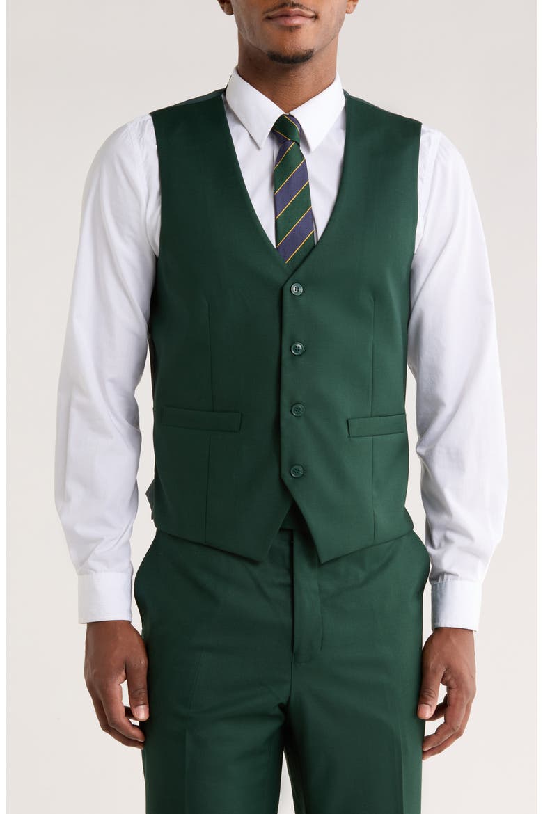 Solid Shawl Collar 3-Piece Suit, Alternate, color, GREEN