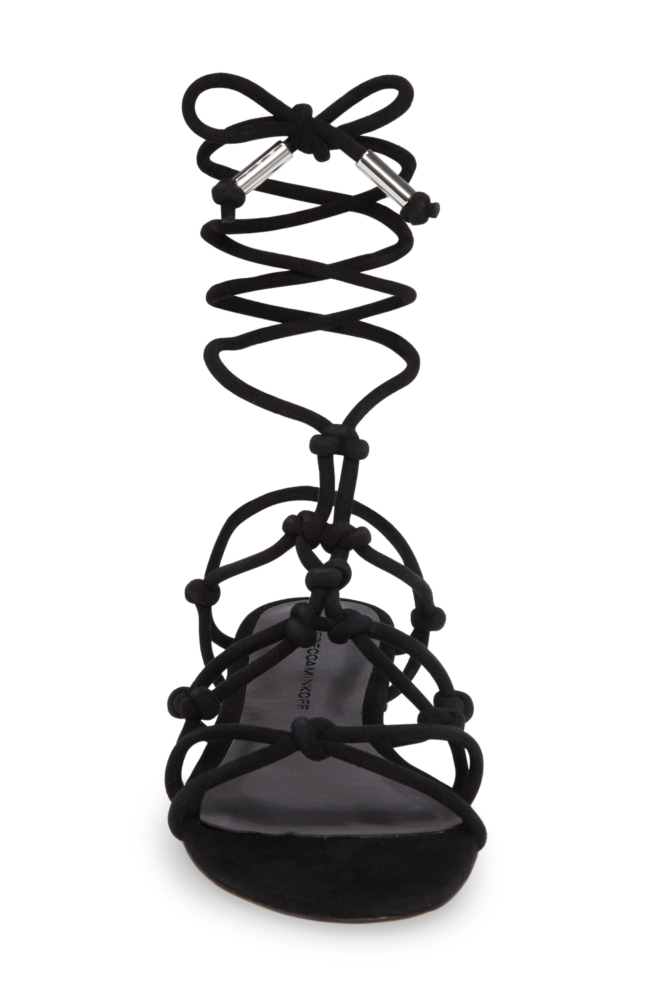 Rebecca Minkoff Elyssa Lace-Up Flat Sandal, Alternate, color, 