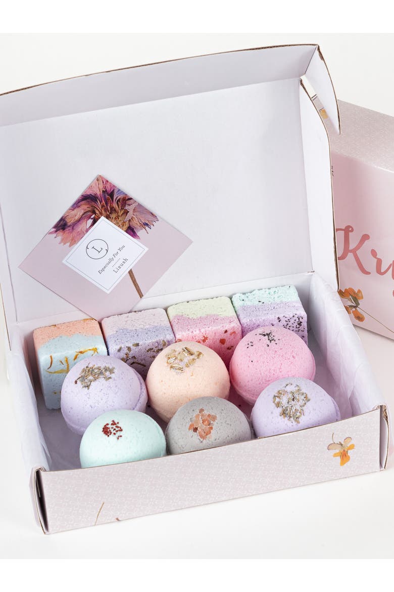 Natural Bath Bombs and Shower Steamers Gift Set, Alternate, color, White