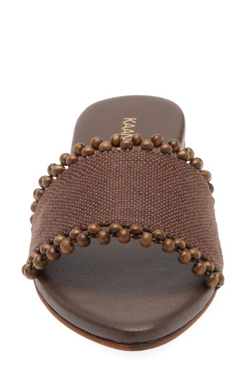 Kaanas Cala Asymmetric Slide Sandal In Chocolate