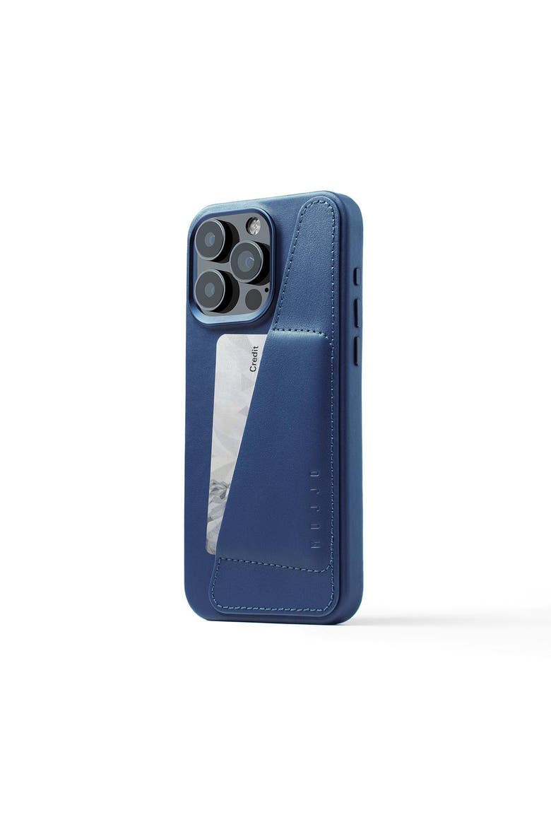Full Leather Wallet Case for iPhone 15 Pro Max, Alternate, color, Monaco Blue