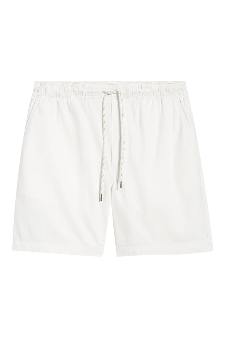 Essential Stretch Cotton Drawstring Shorts, Alternate, color, BONEYARD WHITE
