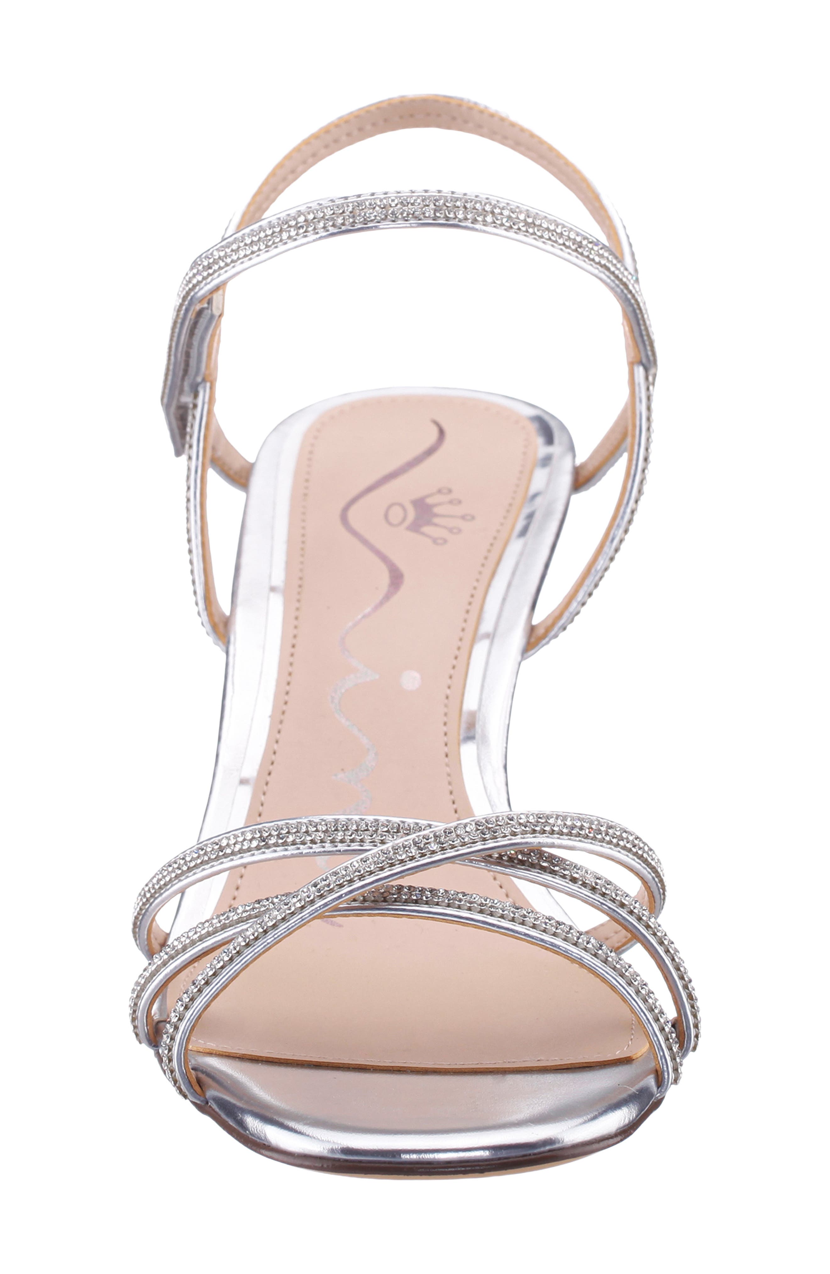 Nina Brynda Slingback Wedge Sandal, Alternate, color, Silver Metallic