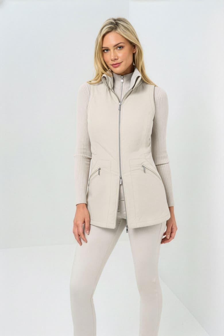 Delaney Travel Vest, Main, color, Stone