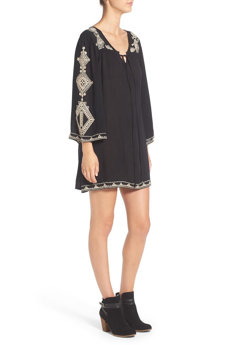 Angie Embroidered Tunic Dress, Alternate, color, 