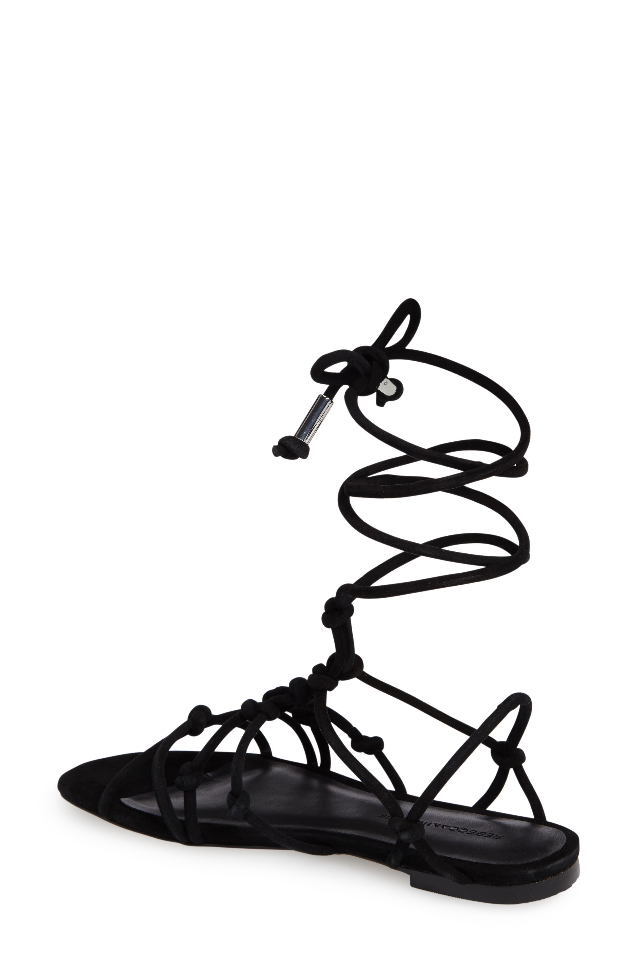 Rebecca Minkoff Elyssa Lace-Up Flat Sandal, Alternate, color, 