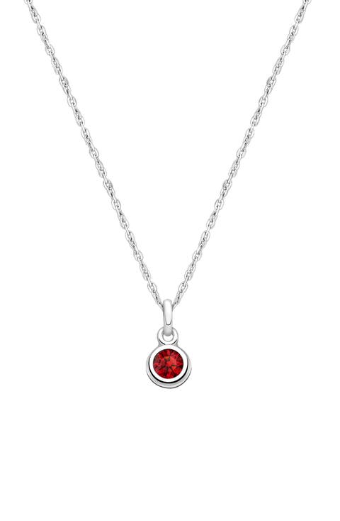 Sterling Silver tB® Birthstone 12-14" Necklace