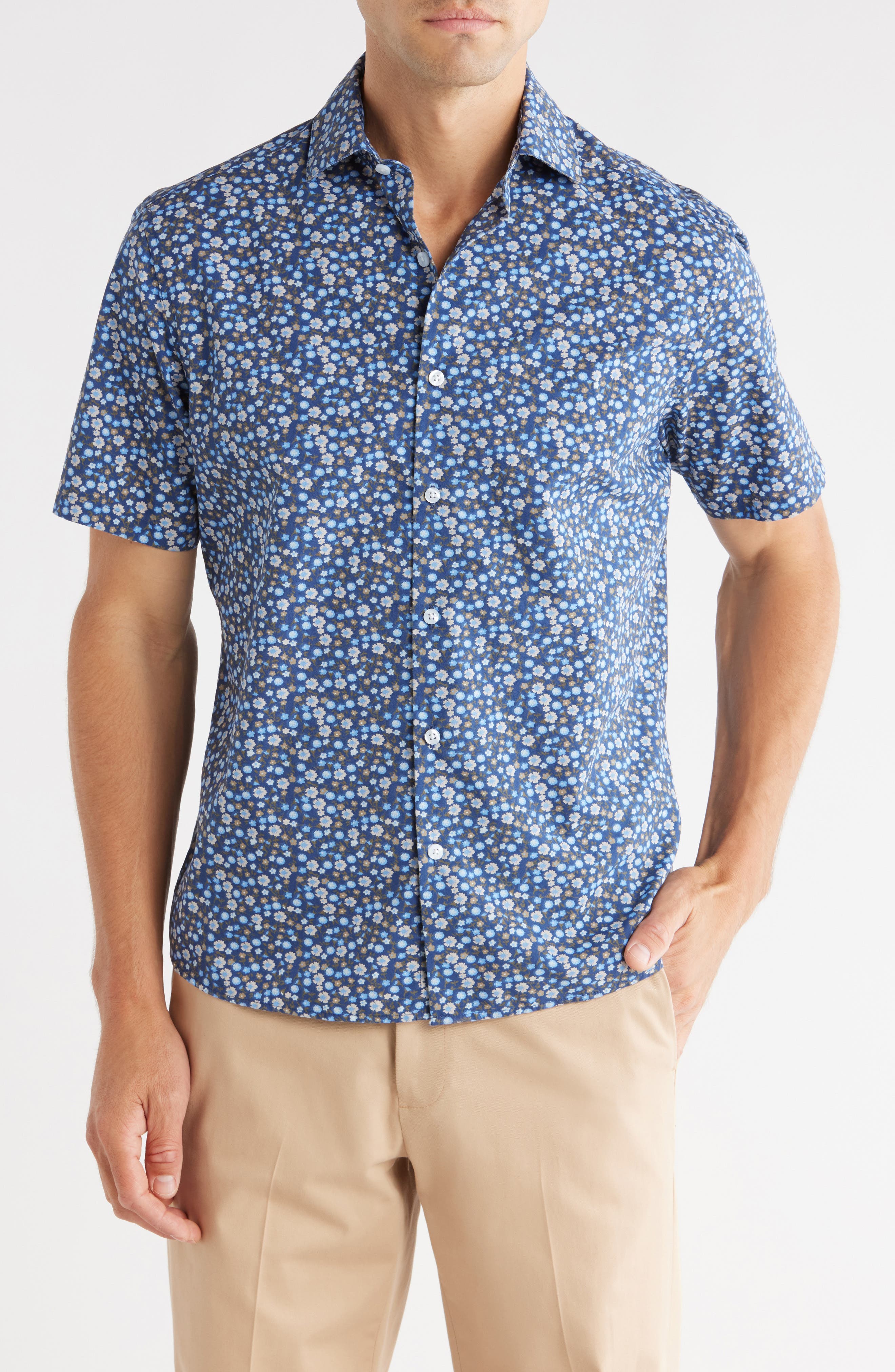 WESTZEROONE Pedro Short Sleeve Button-Up Shirt