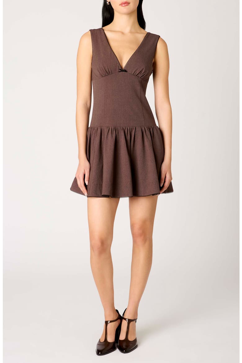 Cabaello Minidress, Main, color, BROWN