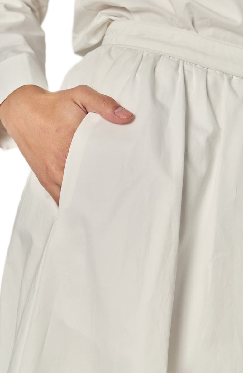 English Factory Floral Appliqué Skirt, Alternate, color, White