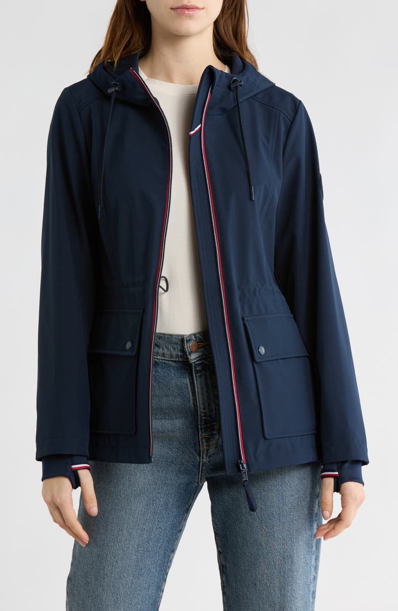 Tommy Hilfiger Water Resistant Coat, Alternate, color, Navy