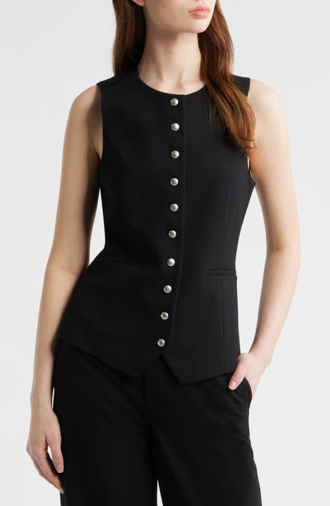 Irina Ponte Knit Longline Vest