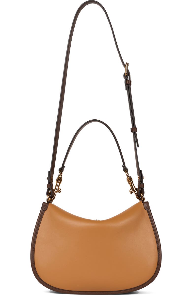 Etro Leather Crossbody Pony Bag, Alternate, color, Ochre