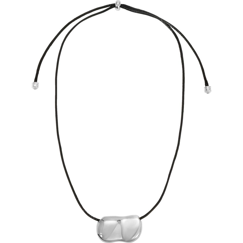 HEAVEN MAYHEM Pebble Necklace in Silver/black at Nordstrom