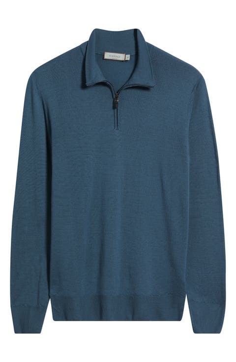 Wool Quarter Zip Sweater