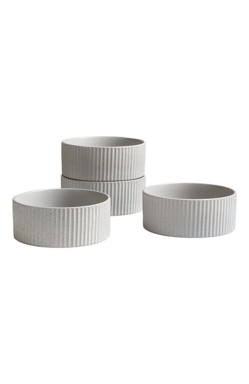 Stone Lain Haven Stoneware 16-piece  Dinnerware Set With Pasta Bowls In Gray