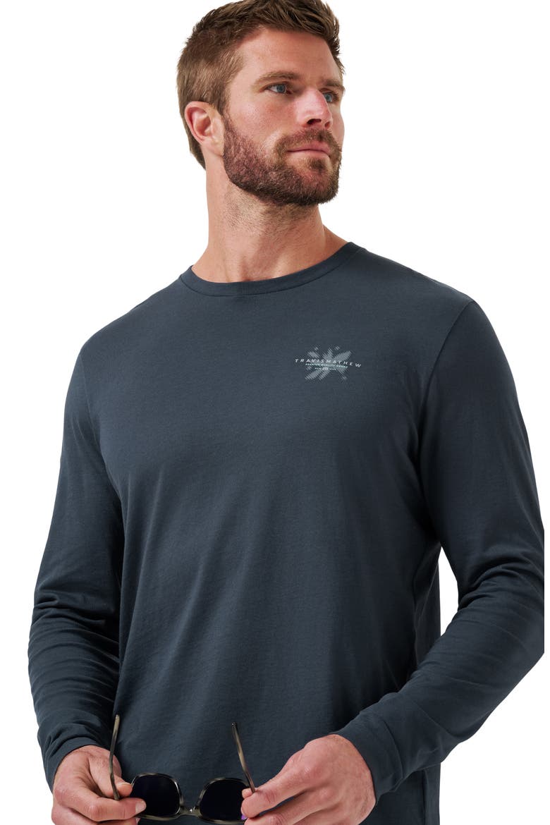 Favorite Place Long Sleeve Cotton Graphic Pocket T-Shirt, Alternate, color, TOTAL ECLIPSE