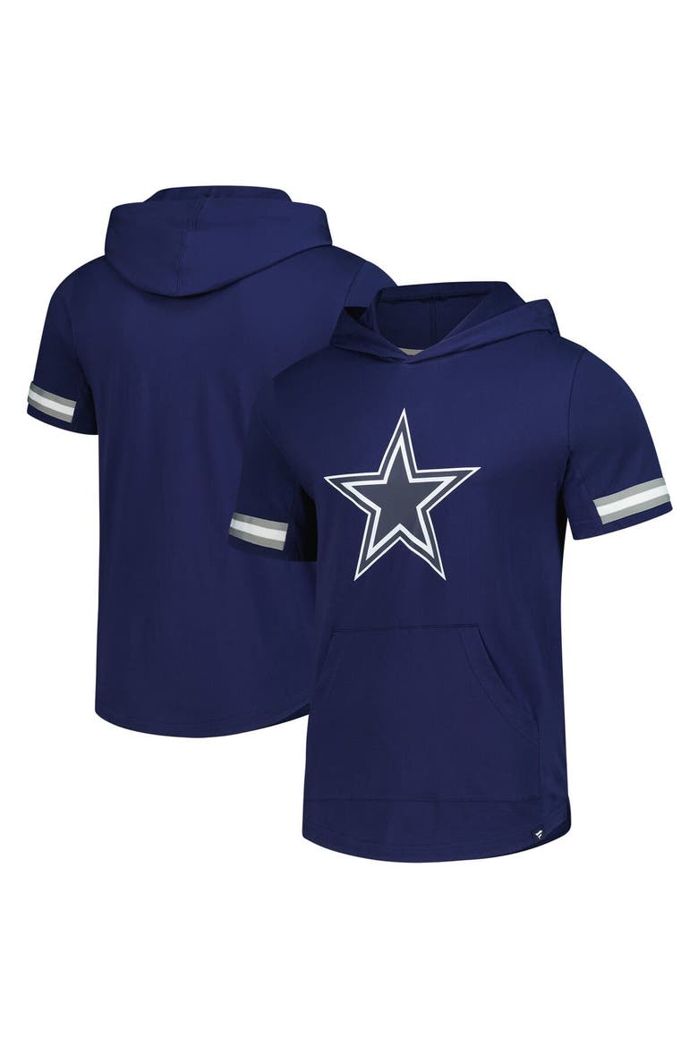 Men's Fanatics Navy Dallas Cowboys Optimal Play Short Sleeve Hooded Fashion T-Shirt, Main, color, Navy