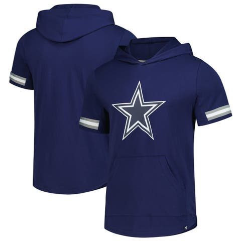 Men's Fanatics Navy Dallas Cowboys Optimal Play Short Sleeve Hooded Fashion T-Shirt