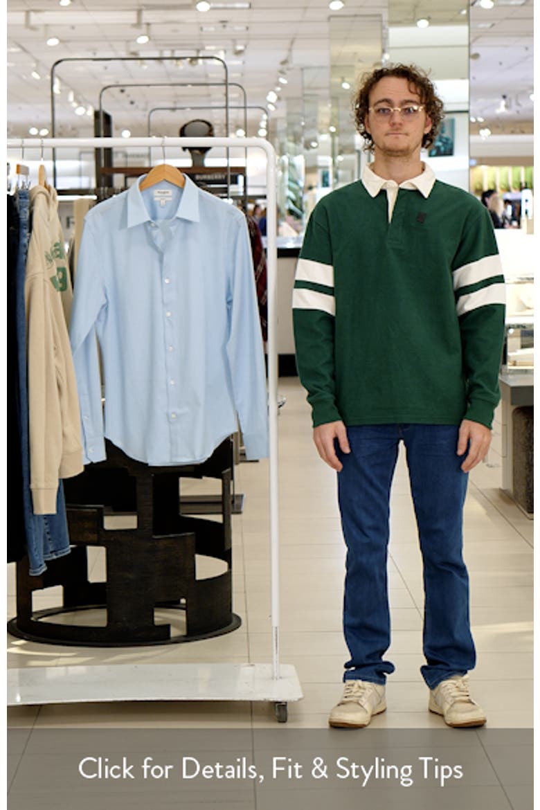 Tech Navy Performance Cotton Blend Piqué Button-Up Shirt video