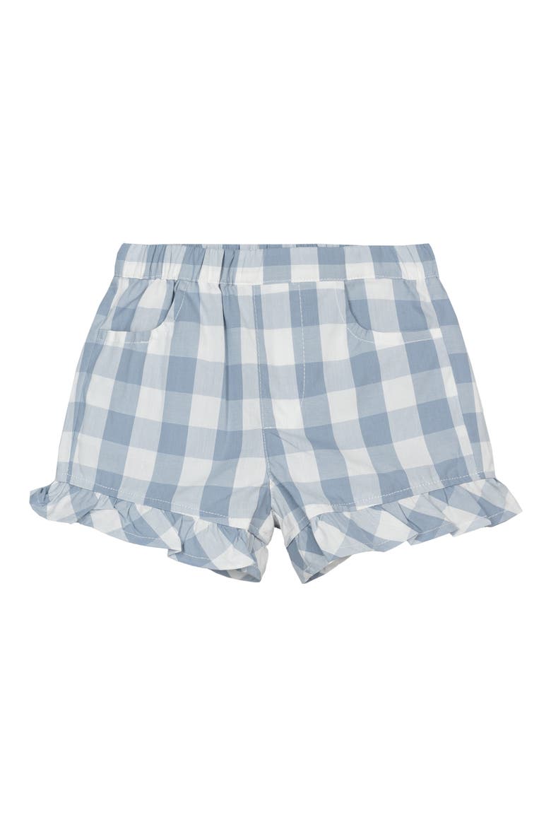 Kids' Check Organic Cotton Shorts, Main, color, BLUE DUSTY