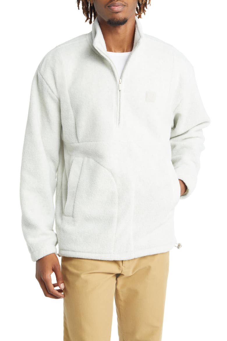 Blanket Fleece Half-Zip Pullover, Main, color, BEIGE HEATHER