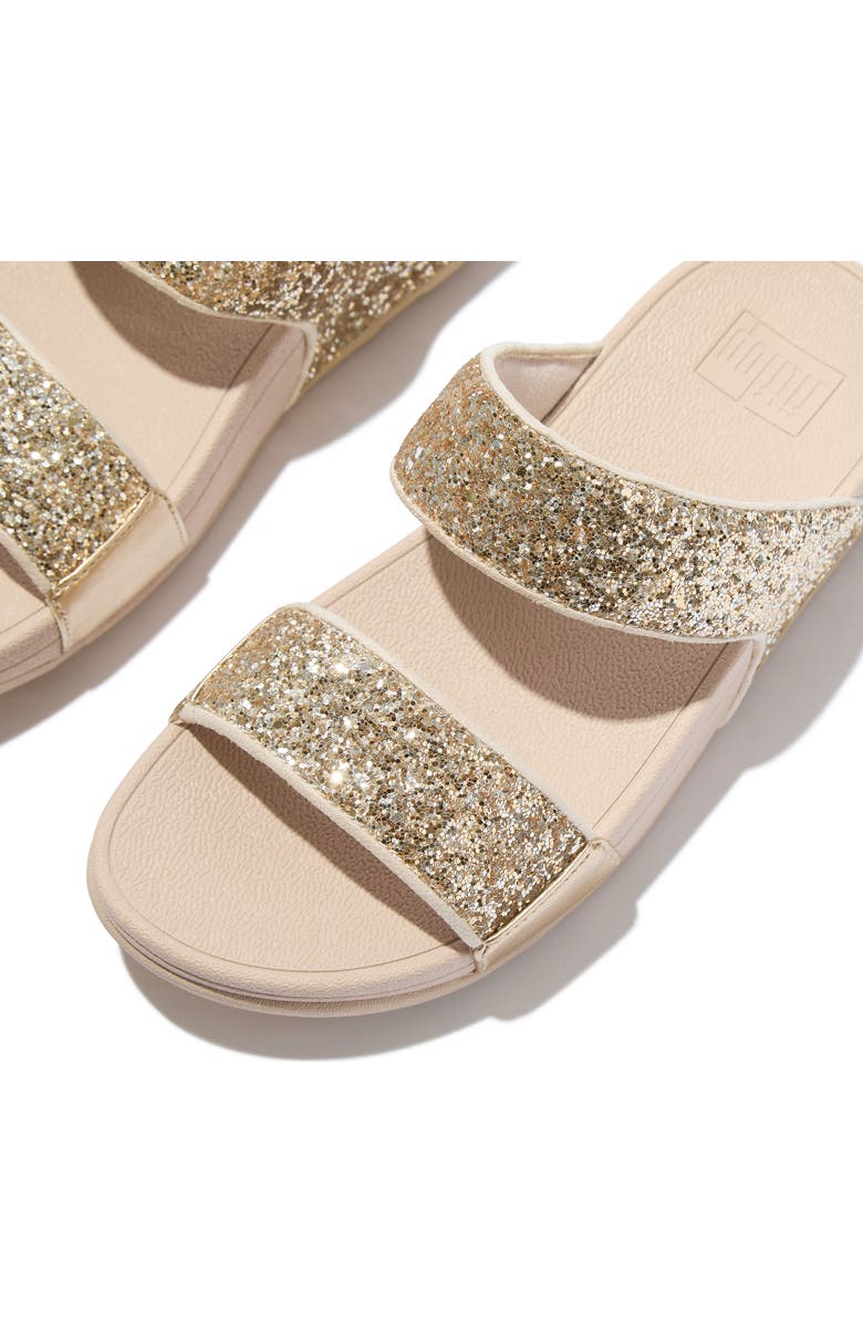 FitFlop Lulu Multi Glitter SL Sandal, Alternate, color, Platino/Silver