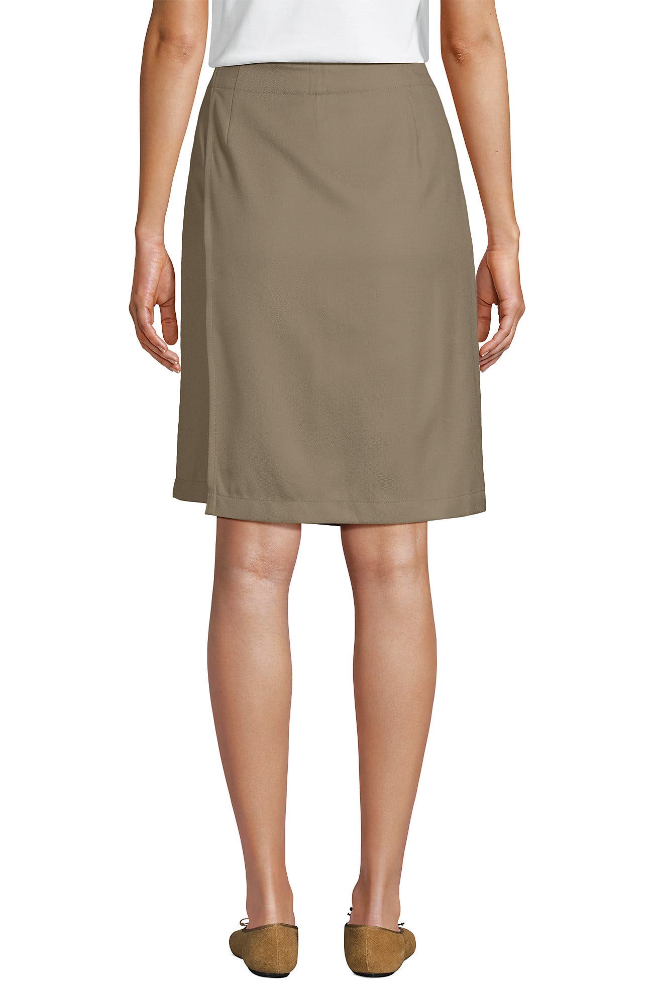Solid A Line Tab Skort Top of Knee - image 4
