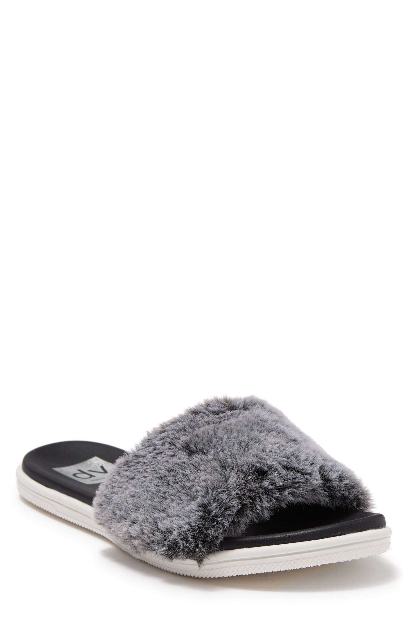 DV by Dolce Vita Faux Fur Slide Sandal, Main, color, 