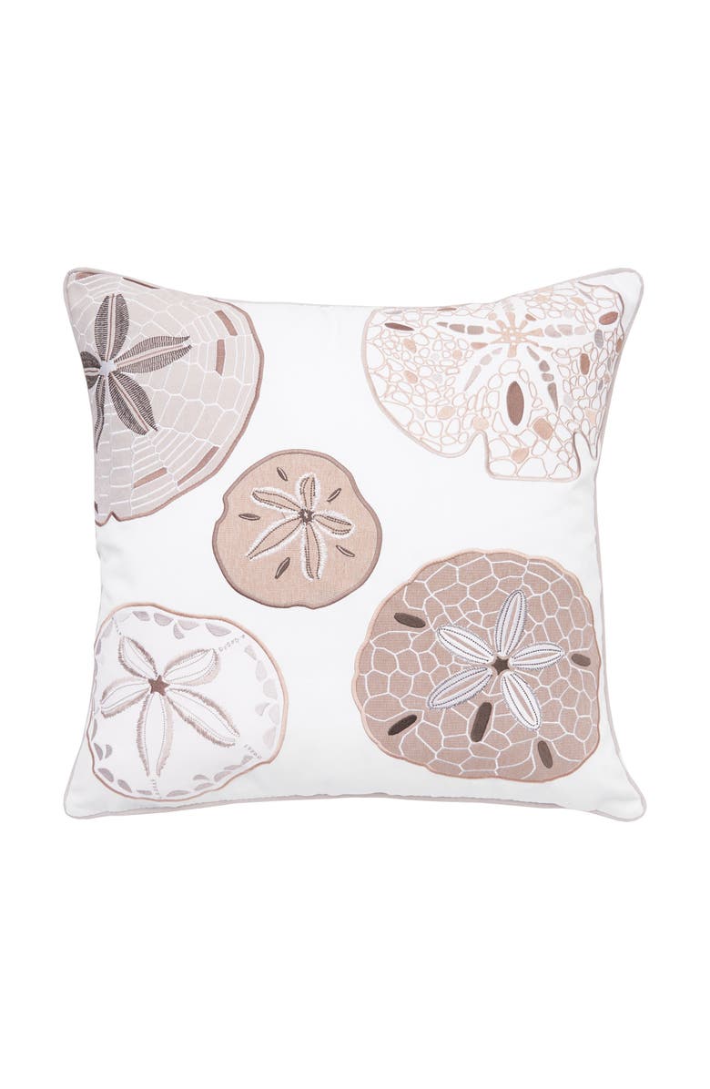 RightSide Designs Sand Dollar Neutrals Pillow, Main, color, Off-White
