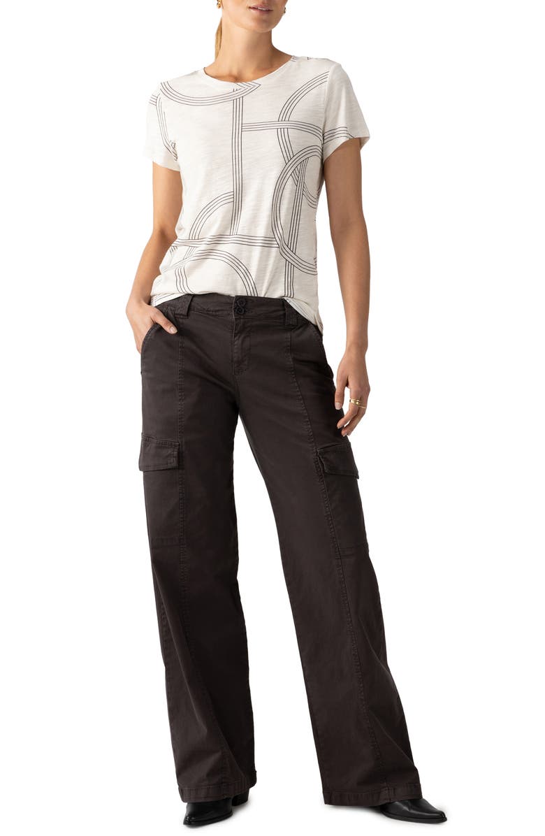 Sanctuary Rebel Straight Leg Twill Cargo Pants, Alternate, color, Obsidian