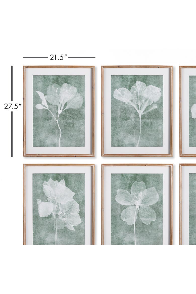 Translucent Floral Prints Set of 6, Alternate, color, Blue