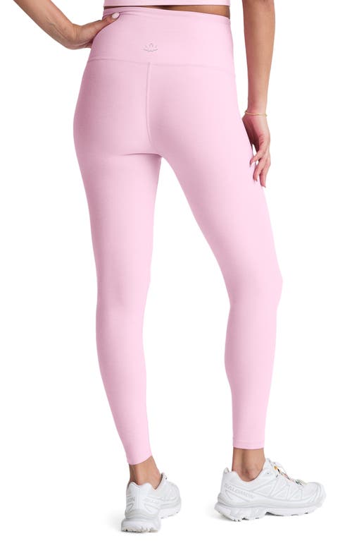 Beyond Yoga At Your Leisure Space Dye High Waist Midi Leggings In Pink