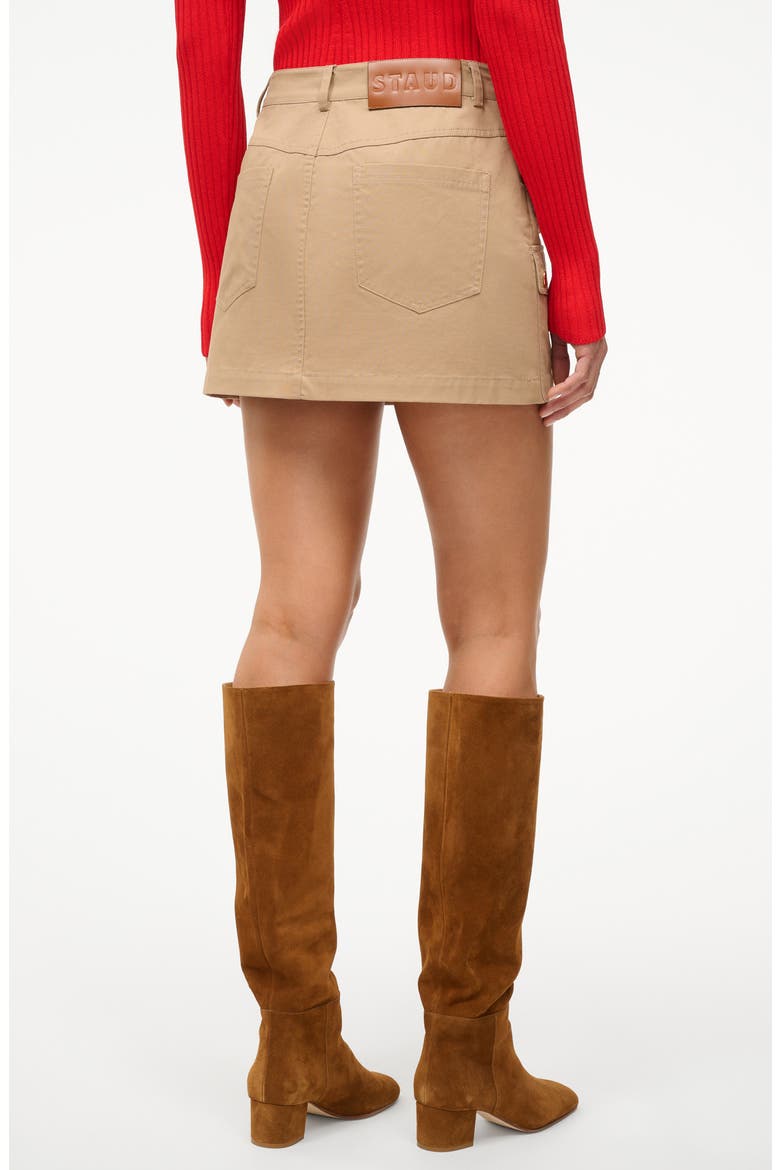 San Carlos Stretch Cotton Miniskirt, Alternate, color, KHAKI
