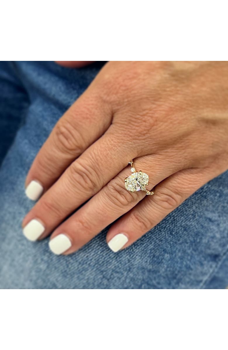 Bliss Diamond Certified 2 3/4Ct TW Oval Diamond Engagement Ring Lab Grown 14k Gold, Alternate, color, 