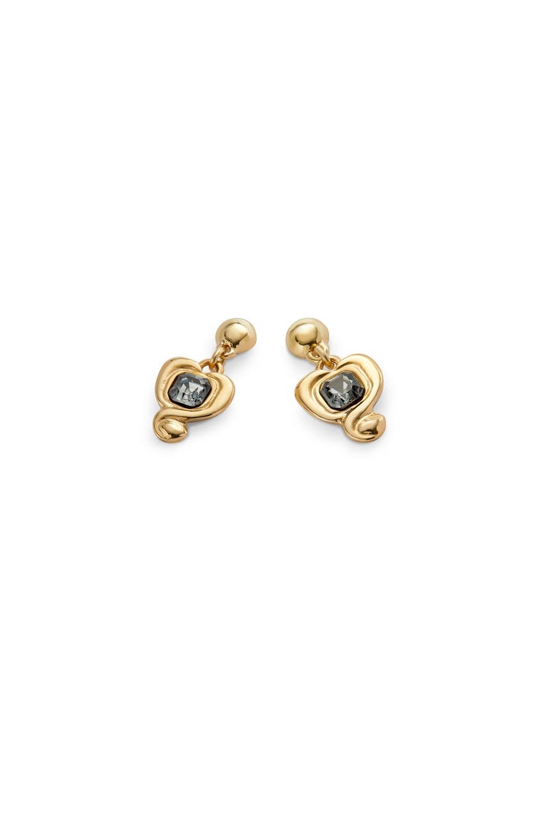 UNODE50 Heart & Crystal Drop Earrings, Alternate, color,